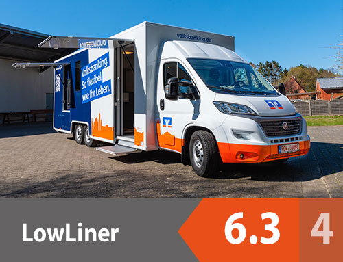 Mobiles Bankmobil mit zwei Räumen